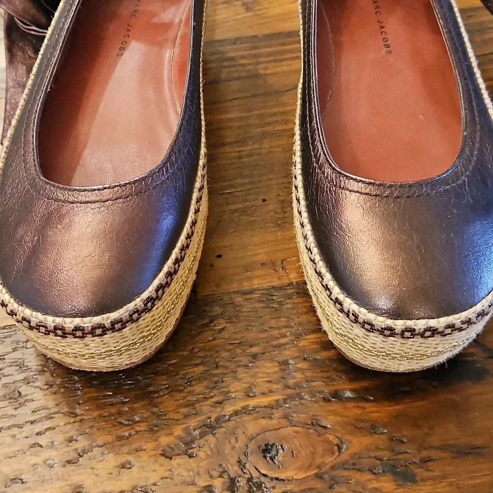 Marc By Marc Jacobs Metallic Brown Espadrilles